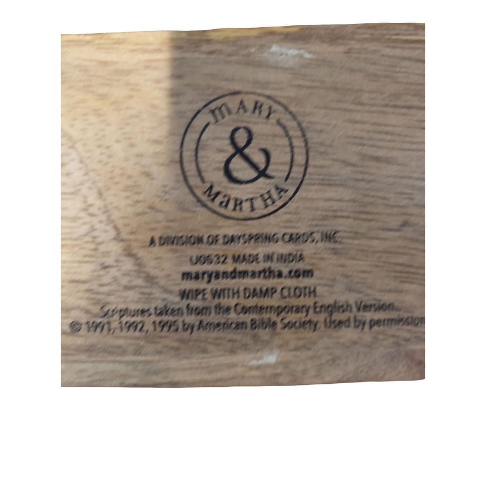 Mary & Martha Wonderful Blessings Wood Napkin Holder Phil 4:19 Farmhouse Decor - Picture 4 of 4